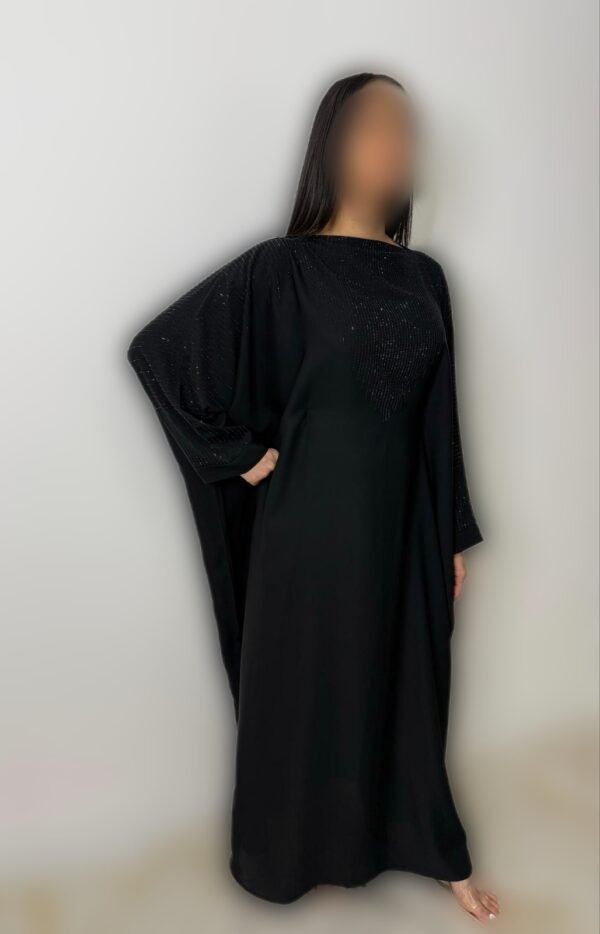 Abaya Papillon noire strass