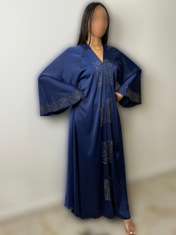 Kimono Asian bleu strass