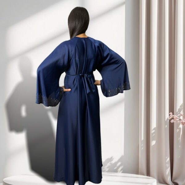 Kimono Asian bleu strass – Image 2