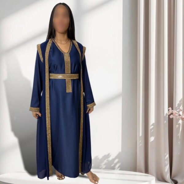 Caftan Prestige bleu/Or